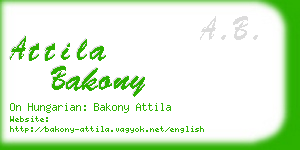 attila bakony business card